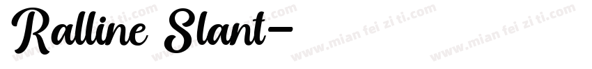 Ralline Slant字体转换